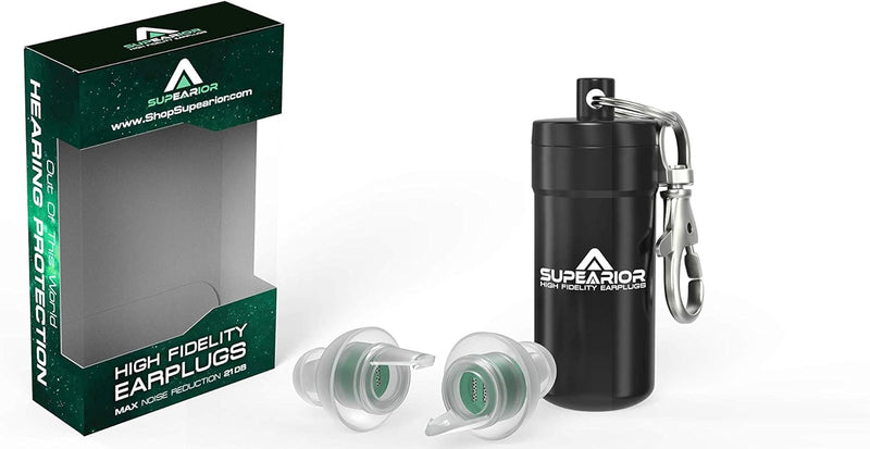 Supearior - High Fidelity Earplugs, Concert and Musician Earplugs, Reusable Ear Plugs, Earplug for Hearing Protection