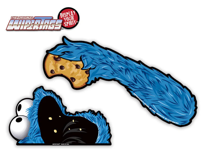 Blue Monster with Chocolate Chip Cookie - WiperTag