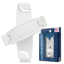SpiiderGriip 360 Rotating Phone Grip – Flat-Fold Kickstand & Secure Strap – Works with iPhone, Android, Tablets & Cases – Comfortable & Durable (White)