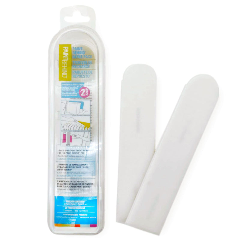 Paint Behind Toilet Tool Nylon Brush Pad Refill with Tray - Flat Paint Brush Set for Walls, Behind Toilet and Hard to Reach Areas - Painting Supplies for Home Interior Set