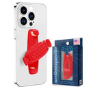 SpiiderGriip 360 Rotating Phone Grip – Flat-Fold Kickstand & Secure Strap – Works with iPhone, Android, Tablets & Cases – Comfortable & Durable (Red)