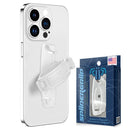 SpiiderGriip 360 Rotating Phone Grip – Flat-Fold Kickstand & Secure Strap – Works with iPhone, Android, Tablets & Cases – Comfortable & Durable (White)