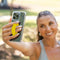 SpiiderGriip 360 Rotating Phone Grip – Flat-Fold Kickstand & Secure Strap – Works with iPhone, Android, Tablets & Cases – Comfortable & Durable (Yellow)
