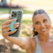 SpiiderGriip 360 Rotating Phone Grip – Flat-Fold Kickstand & Secure Strap – Works with iPhone, Android, Tablets & Cases – Comfortable & Durable (Aqua)