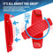 SpiiderGriip 360 Rotating Phone Grip – Flat-Fold Kickstand & Secure Strap – Works with iPhone, Android, Tablets & Cases – Comfortable & Durable (Red)
