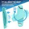 SpiiderGriip 360 Rotating Phone Grip – Flat-Fold Kickstand & Secure Strap – Works with iPhone, Android, Tablets & Cases – Comfortable & Durable (Aqua)