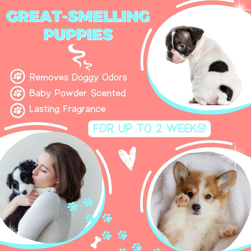 Alpha Dog Series Puppy Grooming Natural Dog Shampoo and Conditioner with Aloe Vera, pH Balanced Shampoo for Dogs, Tear-Free, Moisturizing Dog Shampoo for Sensitive Skin - 26.4 Oz (Pack of 2)