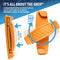 SpiiderGriip 360 Rotating Phone Grip – Flat-Fold Kickstand & Secure Strap – Works with iPhone, Android, Tablets & Cases – Comfortable & Durable (Orange)