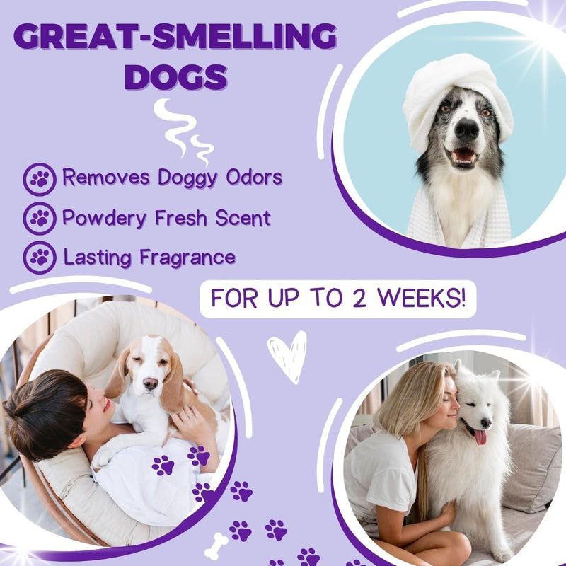 Alpha Dog Series Bright White Natural Whitening Dog Shampoo and Conditioner for Dogs with Aloe Vera, pH Balanced Dog Shampoo and Conditioner Set, Tear-Free for Sensitive Skin 26.4 Oz (1 Pack)