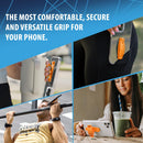 SpiiderGriip 360 Rotating Phone Grip – Flat-Fold Kickstand & Secure Strap – Works with iPhone, Android, Tablets & Cases – Comfortable & Durable (Orange)