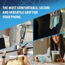 SpiiderGriip 360 Rotating Phone Grip – Flat-Fold Kickstand & Secure Strap – Works with iPhone, Android, Tablets & Cases – Comfortable & Durable (Aqua)