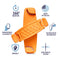 SpiiderGriip 360 Rotating Phone Grip – Flat-Fold Kickstand & Secure Strap – Works with iPhone, Android, Tablets & Cases – Comfortable & Durable (Orange)
