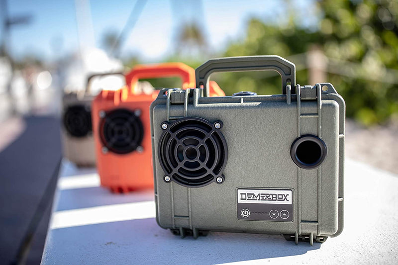 DemerBox: Waterproof, Portable, and Rugged Outdoor Bluetooth Speakers. Loud Sound + Deep Bass, 40+ hr Battery Life, Dry Box + USB Charging, Multi-Pairing Party Mode - DB1