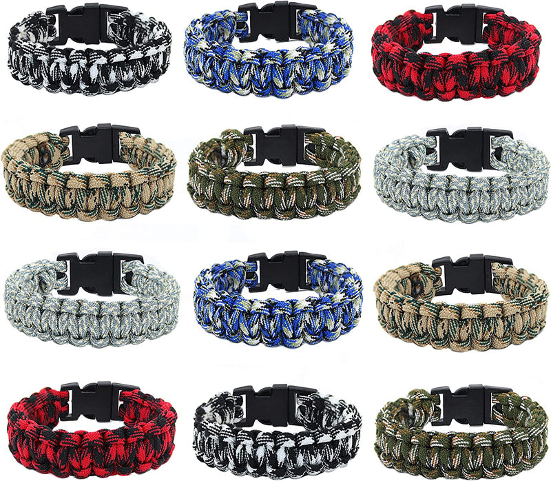 FROG SAC 12 Paracord Bracelets for Boys, Camo Survival Tactical Bracel –  Rudderr Nutrition Source